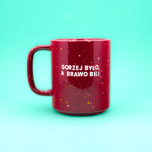 Gorzej było a brawo bili - Bordowy (Retro Tall)