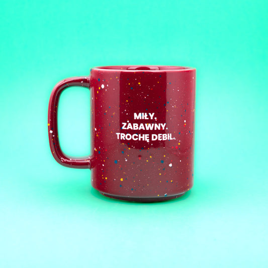 Miły. Zabawny. Trochę debil. - Bordowy (Retro Tall)