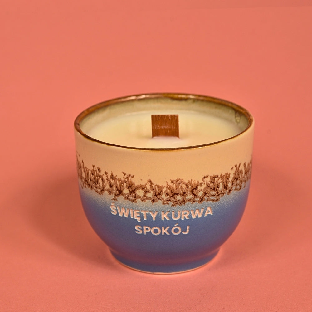 Świeca sojowa „Święty kurwa spokój” (Milo)