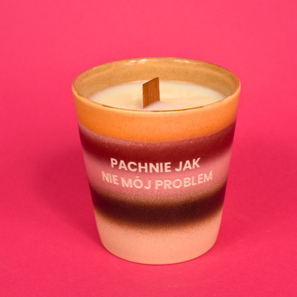 Świeca sojowa „Pachnie jak nie mój problem” (Roma)