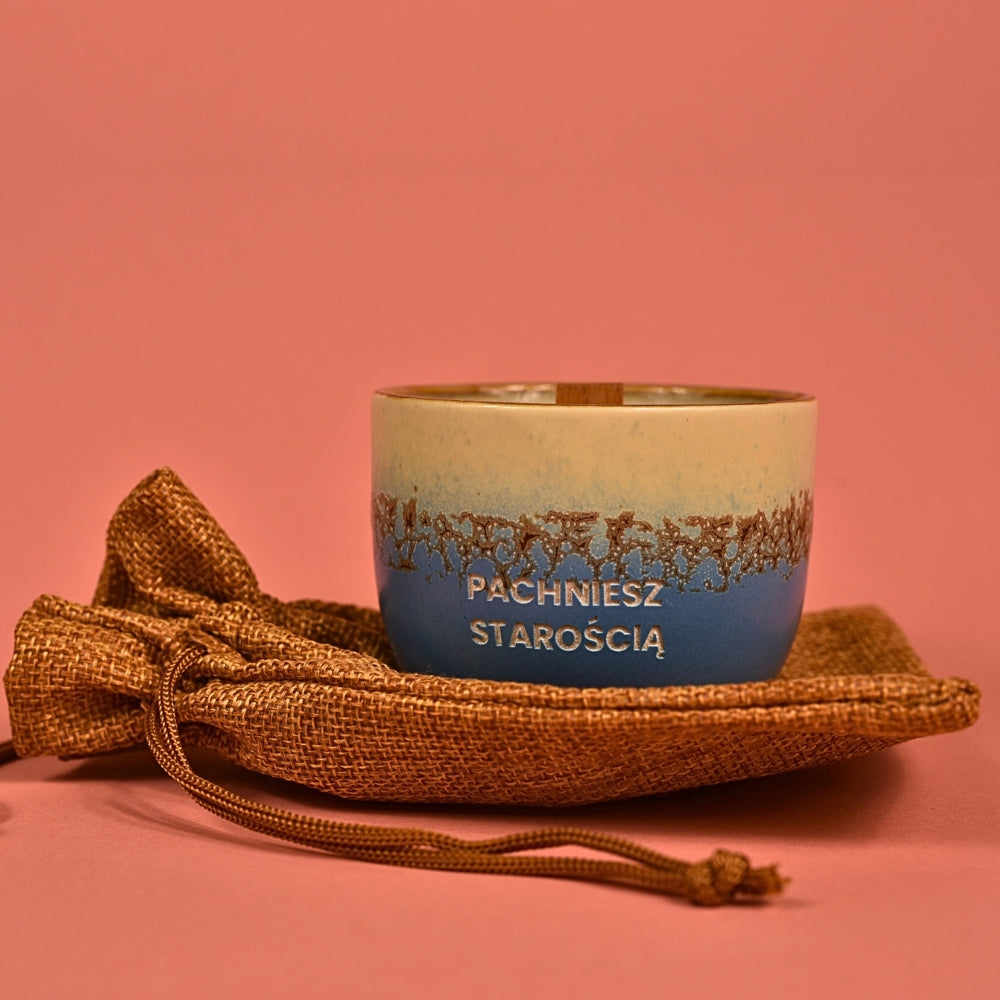Świeca sojowa „Pachniesz starością” (Milo)