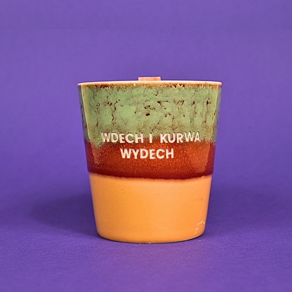 Świeca sojowa „Wdech i kurwa wydech” (Luca)