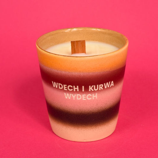 Świeca sojowa „Wdech i kurwa wydech” (Roma)